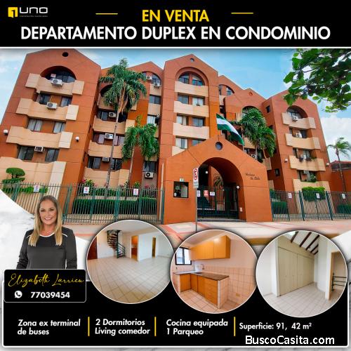 DEPARTAMENTO TIPO DUPLEX EN CONDOMINIO ZONA CENTRAL