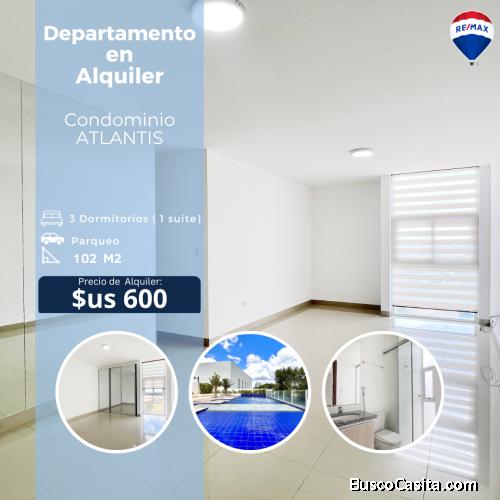 Departamento 3 hab. en alquiler en zona Norte 