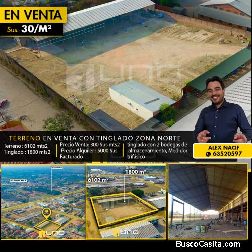 Venta de terreno con tinglado zona norte km 8