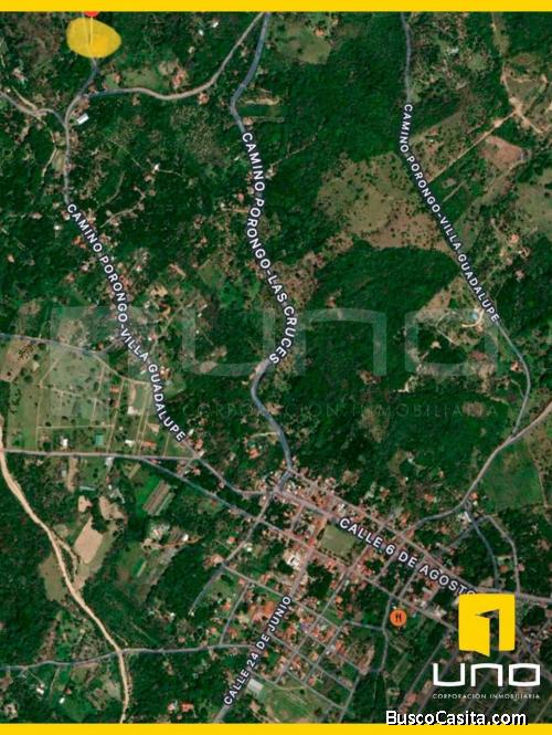 Terreno en venta de 3 hectáreas a 1 12 km de la plaza de Porongo  
