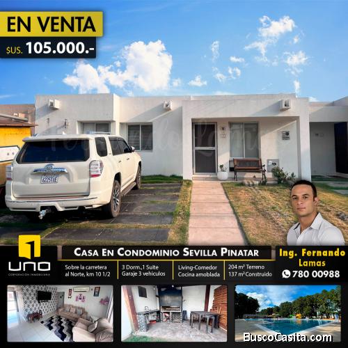 VENTA DE CASA EN CONDOMINIO SEVILLA PINTAR