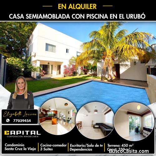 Casa en alquiler zona urubo Santa Ctuz La Vieja 