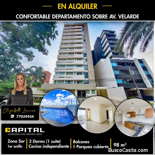 Departamento en alquiler zona centro Avenida Velarde