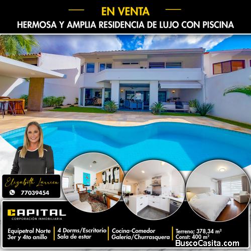 Casa con piscina en venta zona Equipetrol