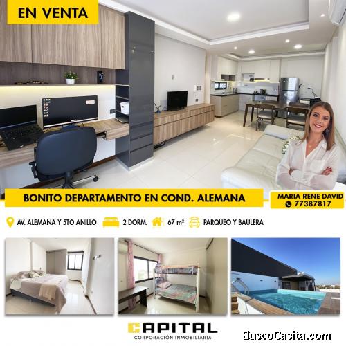 DEPARTAMENTO EN VENTA PRÓX A LA AV. ALEMANA Y 5TO ANILLO!!