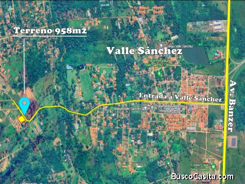 VENDO ESTRATÉGICO TERRENO 958M2 ZONA NORTE VALLE SÁNCHEZ