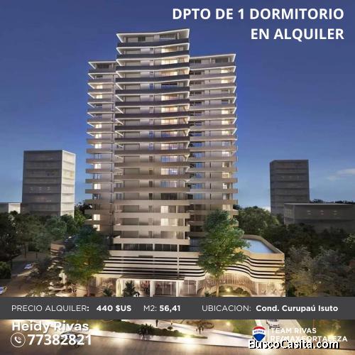 Departamento de 1 dormitorio en alquiler Zona Norte