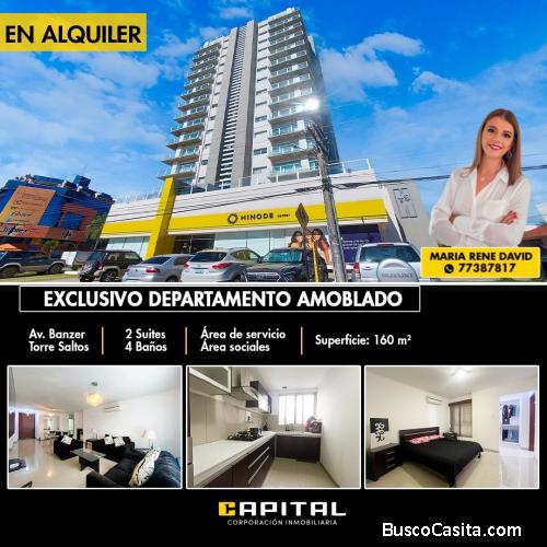Departamento Amoblado en Alquiler en Avenida Banzer!!