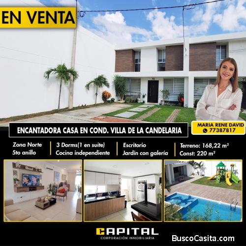 CASA EN VENTA de 2 Plantas en el condominio privado  Villa de la Candelaria