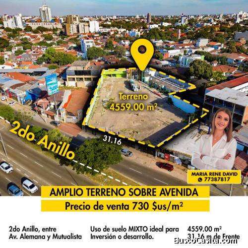 TERRENO SOBRE 2DO ANILLO EN VENTA!