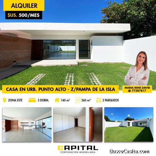 LINDA Y MODERNA CASA EN ALQUILER EN ZONA PAMPA DE LA ISLA