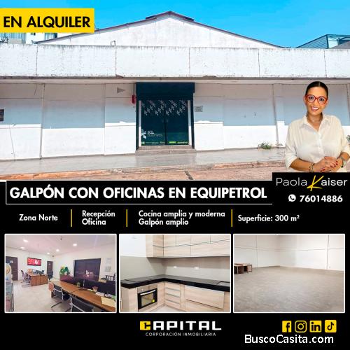 Céntrico galpón en alquiler, Equipetrol