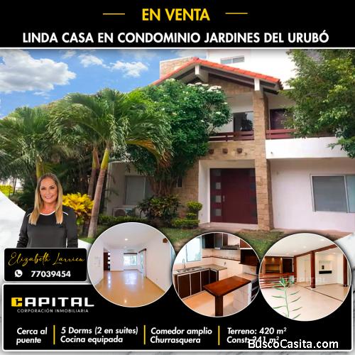 Casa en venta condominio Jardines del Urubo