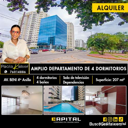 Departamento en alquiler, Zona Norte, Santa Cruz
