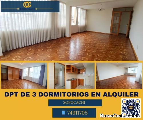 Departamento en Alquiler por inmediaciones del Mercado Sopocachi