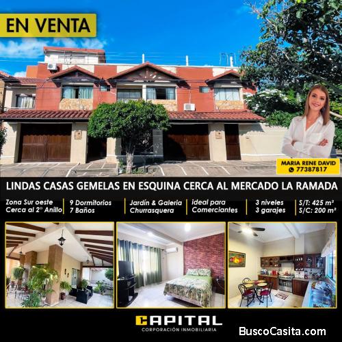 CASA EN VENTA (2 CASAS EN UN TERRENO) - ZONA MERCADO LA RAMADA 