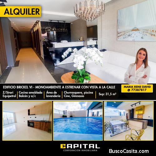 MONOAMBIENTE A ESTRENAR EN ALQUILER - EDIFICIO BRICKEL VI