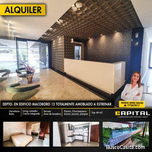 DEPARTAMENTO AMOBLADO A ESTRENAR - EDIFICIO MACORORO 12