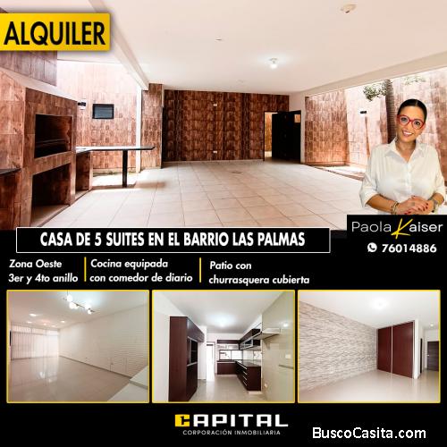 Casa en alquiler Barrio Las Palmas, 5 dormitorios