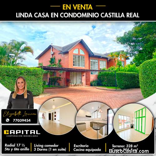 Casa en venta zona oeste condominio Castilla Real