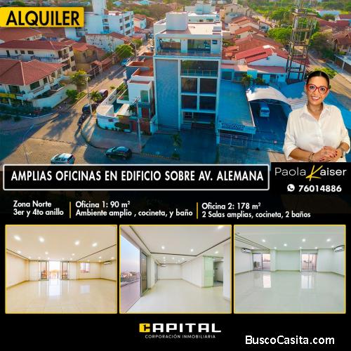 Oficinas en alquiler zona norte santa cruz