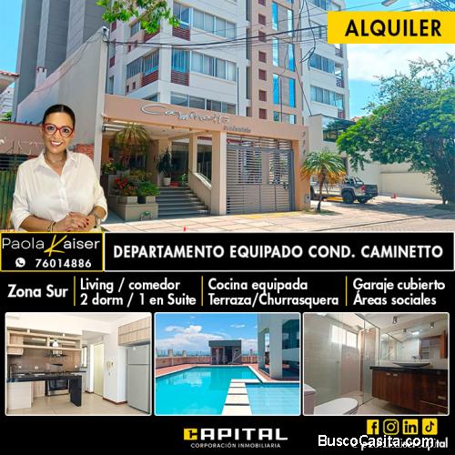 Departamento en alquiler, Zona Sur