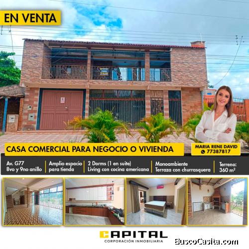 ¡Oportunidad de inversión, casa comercial en VENTA, Zona G77! 