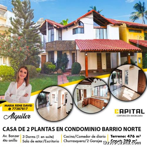 CONDOMINIO BARRIO NORTE – CASA EN ALQUILER