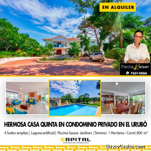 Casa con piscina en el Urubo