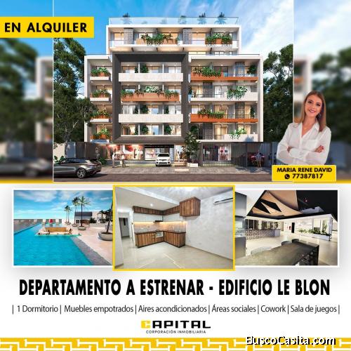 DEPARTAMENTO A ESTRENAR DE 1 DORMITORIO EN ALQUILER – EDIFICIO LEBLON