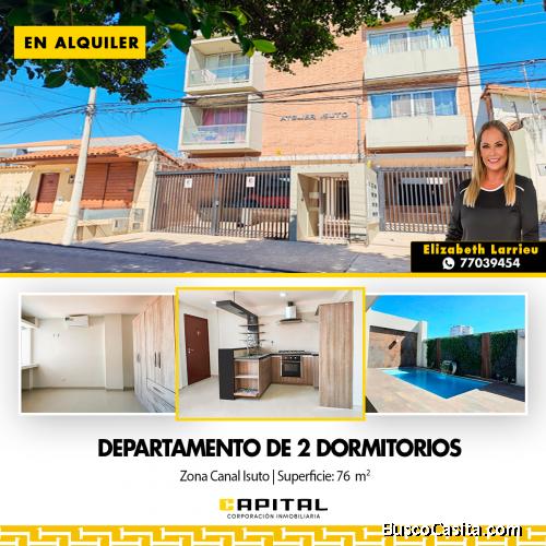 DEPARTAMENTO EN ALQUILER ZONA NORTE CANAL ISUTO