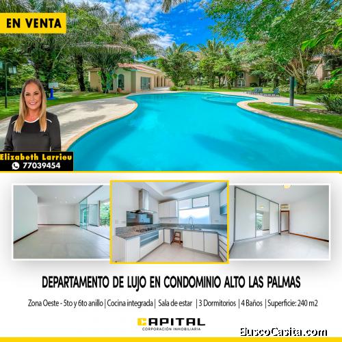 Departamento en venta zona oeste condominio Alto Las Palmas