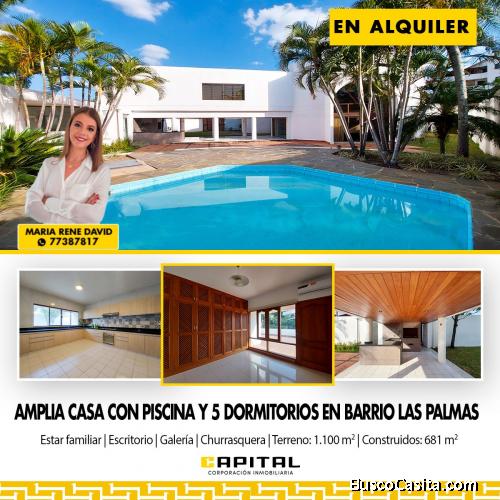 CASA CON PISCINA EN ALQUILER – BARRIO LAS PALMAS