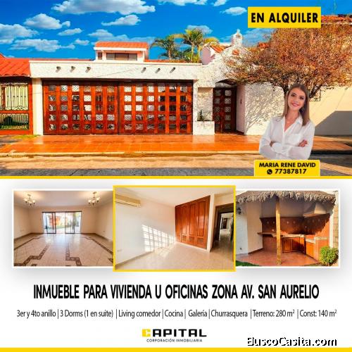 INMUEBLE PARA VIVIENDA U OFICINAS EN ALQUILER