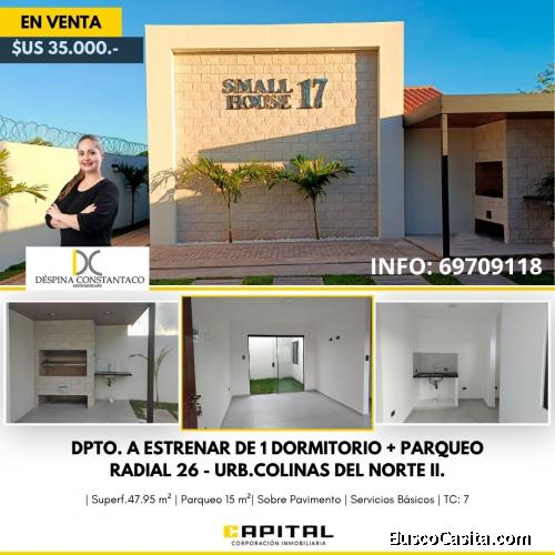 Departamento de 1 hab. en Small Housetipo casa patio
