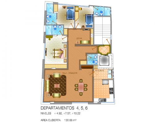 Dpto.Quinto Piso. Evite hacinamiento de gente, Edificio con pocos departamentos, estilo Penthouse