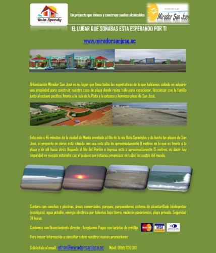URBANIZACIÓN ECOLÓGICA MIRADOR SAN JOSE