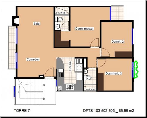 Vive con confort en un departamento de 3 dormitorios de 86m2 en el Conjunto Residencial Florencia