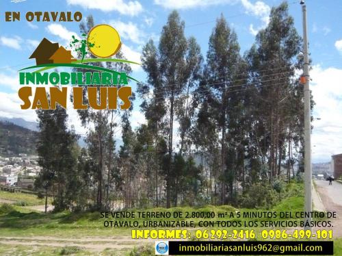 TERRENO DE 2.834 m² URBANIZABLE CON TODOS LOS SERVICIOS