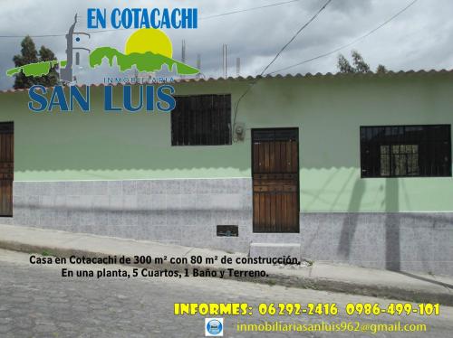 CASA DE VENTA EN COTACACHI