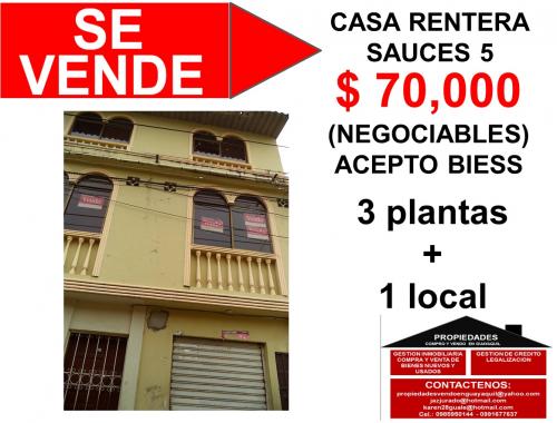 SAUCES 5 VENDO CASA DE OPORTUNIDAD ACEPTO BIESS