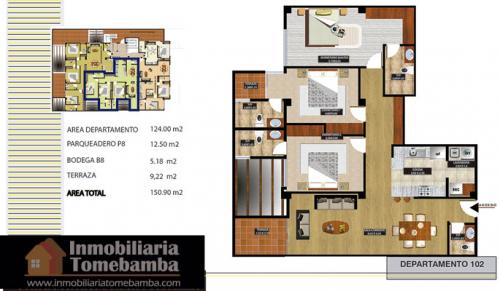 DEPARTAMENTOS CON 3 HABITACIONES DE VENTA EN CUENCA SECTOR ORDÓÑEZ LASSO