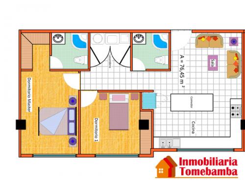 DEPARTAMENTO DE 2 HABITACIONES POR LA PRIMERO DE MAYO AV.