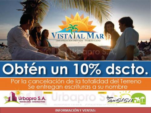 TU LOTE EN LA MAS GRANDE URBANIZACIÓN VISTA AL MAR 