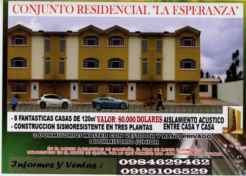 VENDO CASA EN CONJUNTO RESIDENCIAL “LA ESPERANZA”  MARIANITAS DE CALDERÓN
