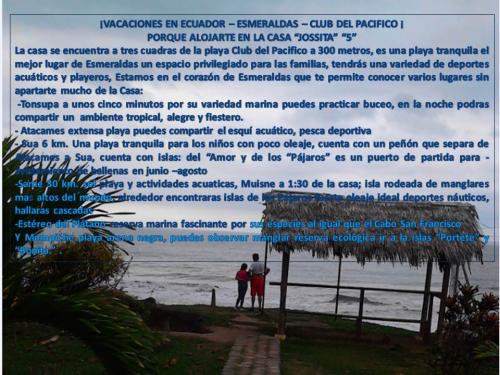FERIADO VACACIONES ECUADOR – ESMERALDAS  CLUB DEL PACIFICO  MUY CERCA AL MAR 