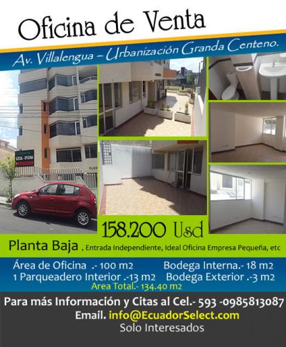 Oficina de Venta Av Villalengua 158.000 usd  Area 134  m2