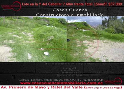 TERRENO DE 156M2 7.60 FRENTE