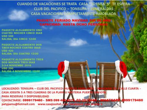 NAVIDAD - AÑO NUEVO EN LA PLAYA CON TU FAMILIA