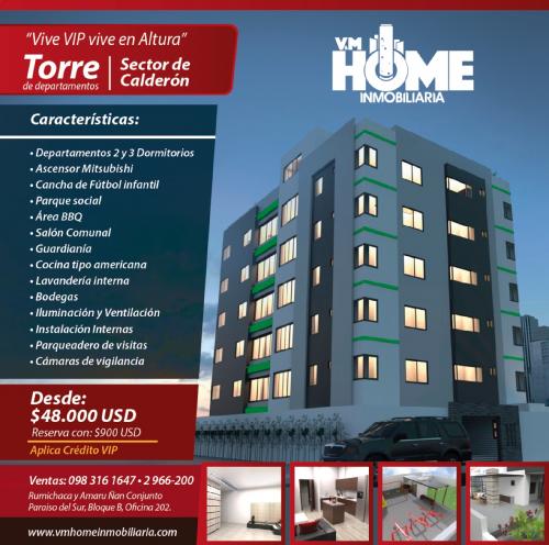 DEPARTAMENTOS EXCLUSVIOS DE DOS  DORMITORIOS EN VENTA  SECTOR -CALDERÓN